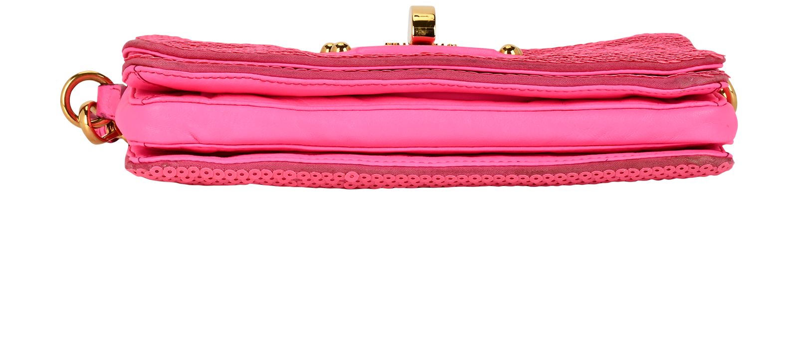 Sequin Crossbody, &pound;360, Handbags, Pink, Leather, Top view